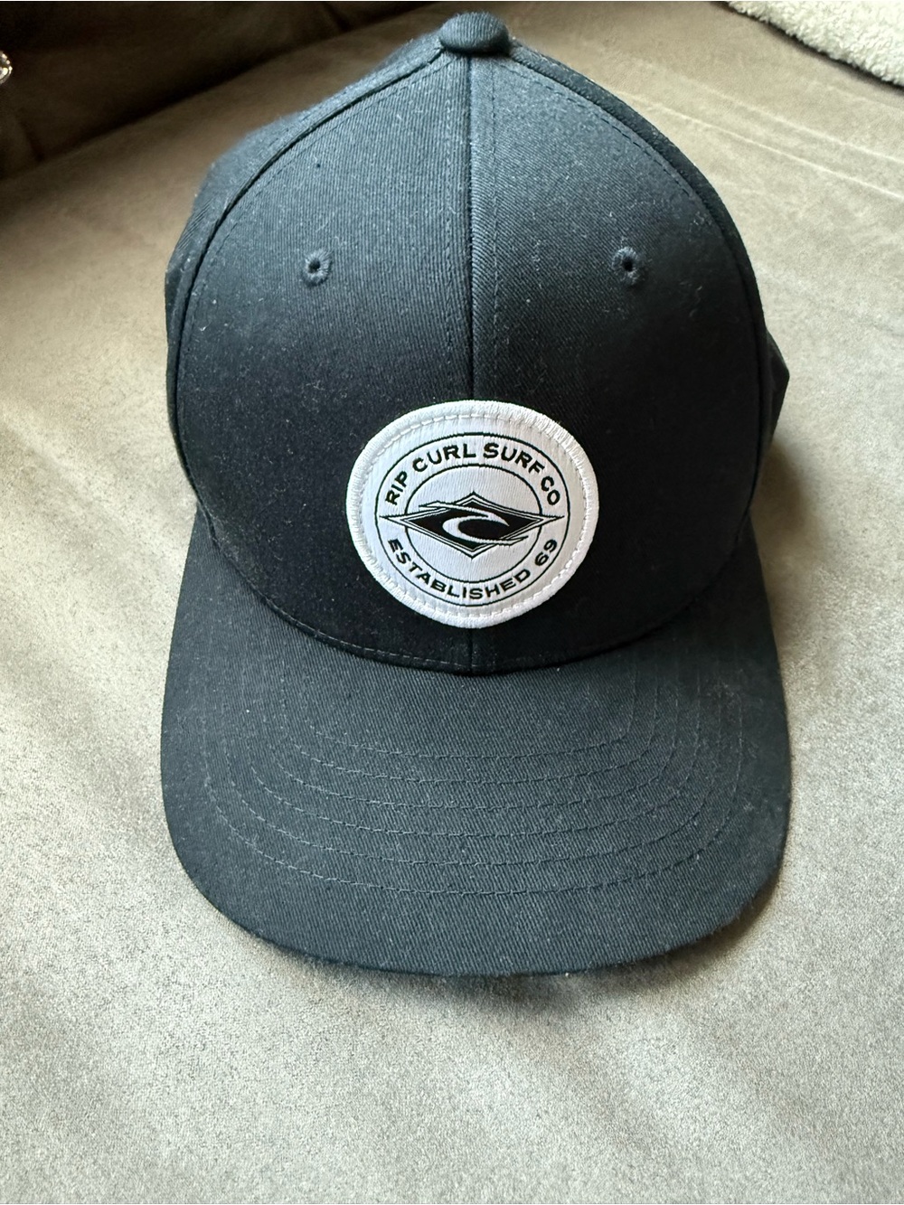 Rip Curl Black and White Surf Patch Cap